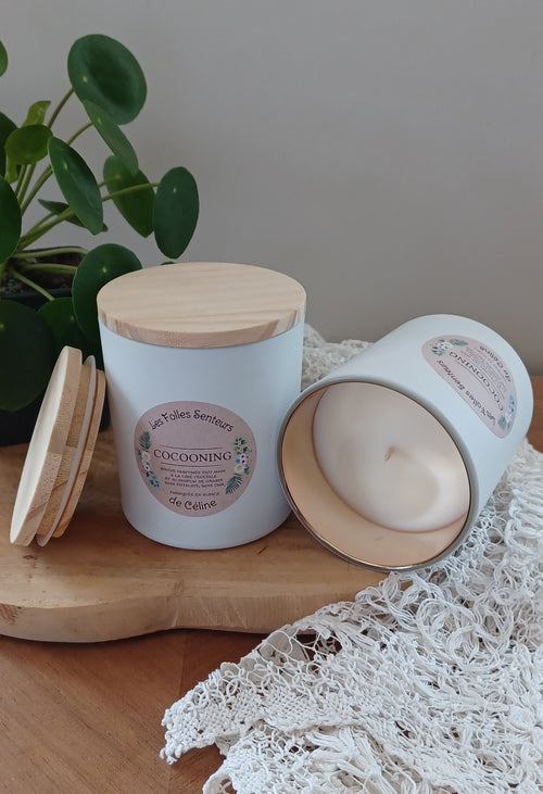 Bougie Cocooning à la cire de colza et aux notes de fleur de coton et de jasmin