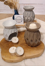 brûle-parfum Hestia en 3 coloris : blanc, taupe, gris