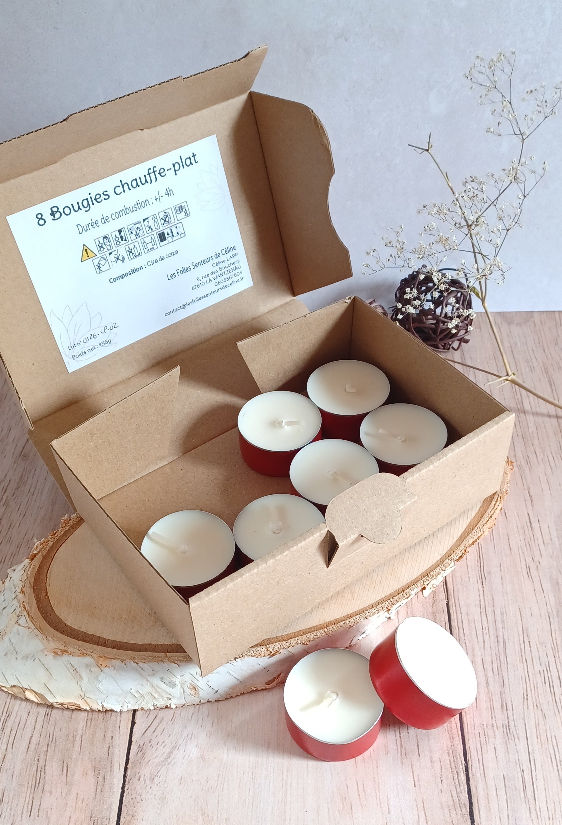Bougies chauffe-plats
