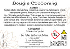 Étiquette CLP bougie Cocooning