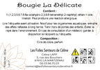 Étiquette CLP bougie La Délicate