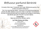Étiquette CLP diffuseur de parfum Sérénité