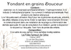 Étiquette CLP fondants en grains Douceur