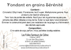 Étiquette CLP fondants en grains Sérénité