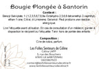 Étiquette CLP bougie Plongée à Santorin
