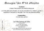 Étiquette CLP bougie Un P'tit Mojito