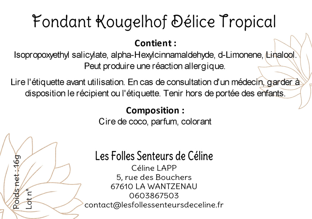 Fondant kougelhof Délice Tropical