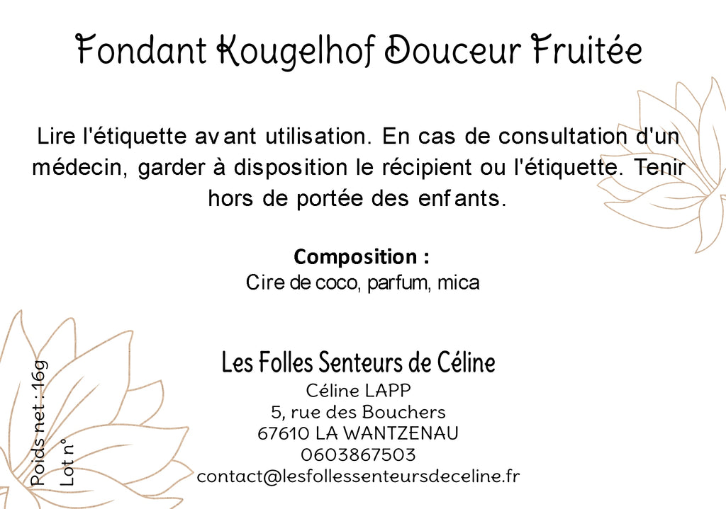 Fondant kougelhof Douceur Fruitée
