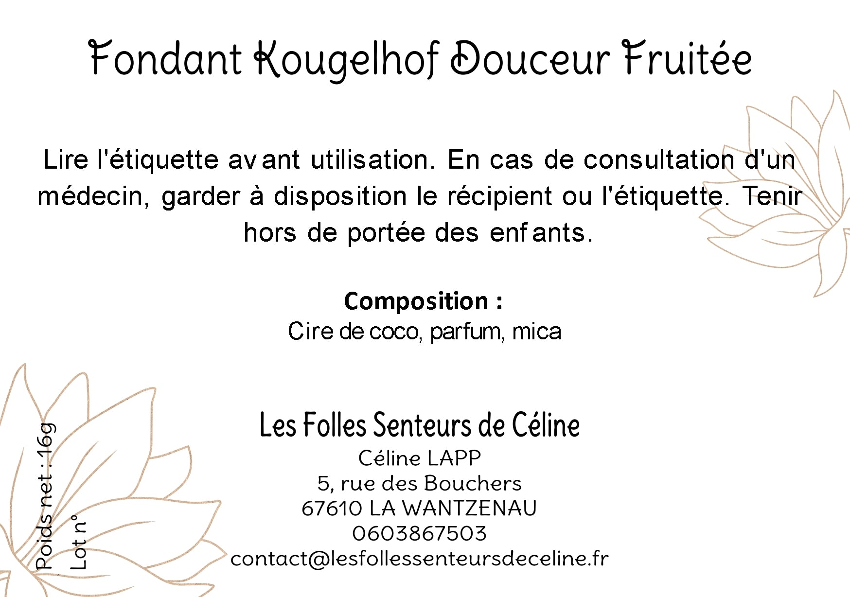 Fondant kougelhof Douceur Fruitée