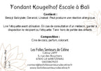 Étiquette CLP bougie Escale à Bali
