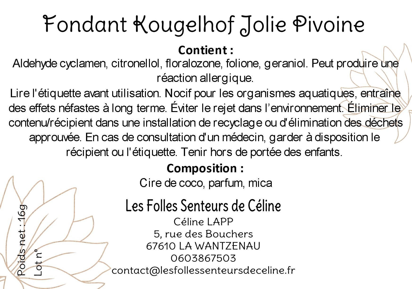 Fondant kougelhof Jolie Pivoine