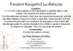 Etiquette CLP fondant La Délicate