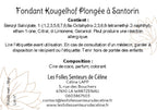 Etiquette CLP fondant Plongée à Santorin