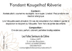 Étiquette CLP fondant Rêverie