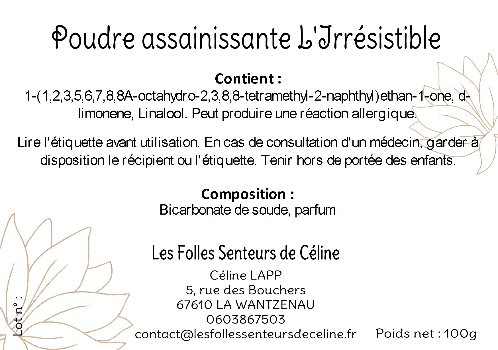 Étiquette CLP avec conseils de prudence