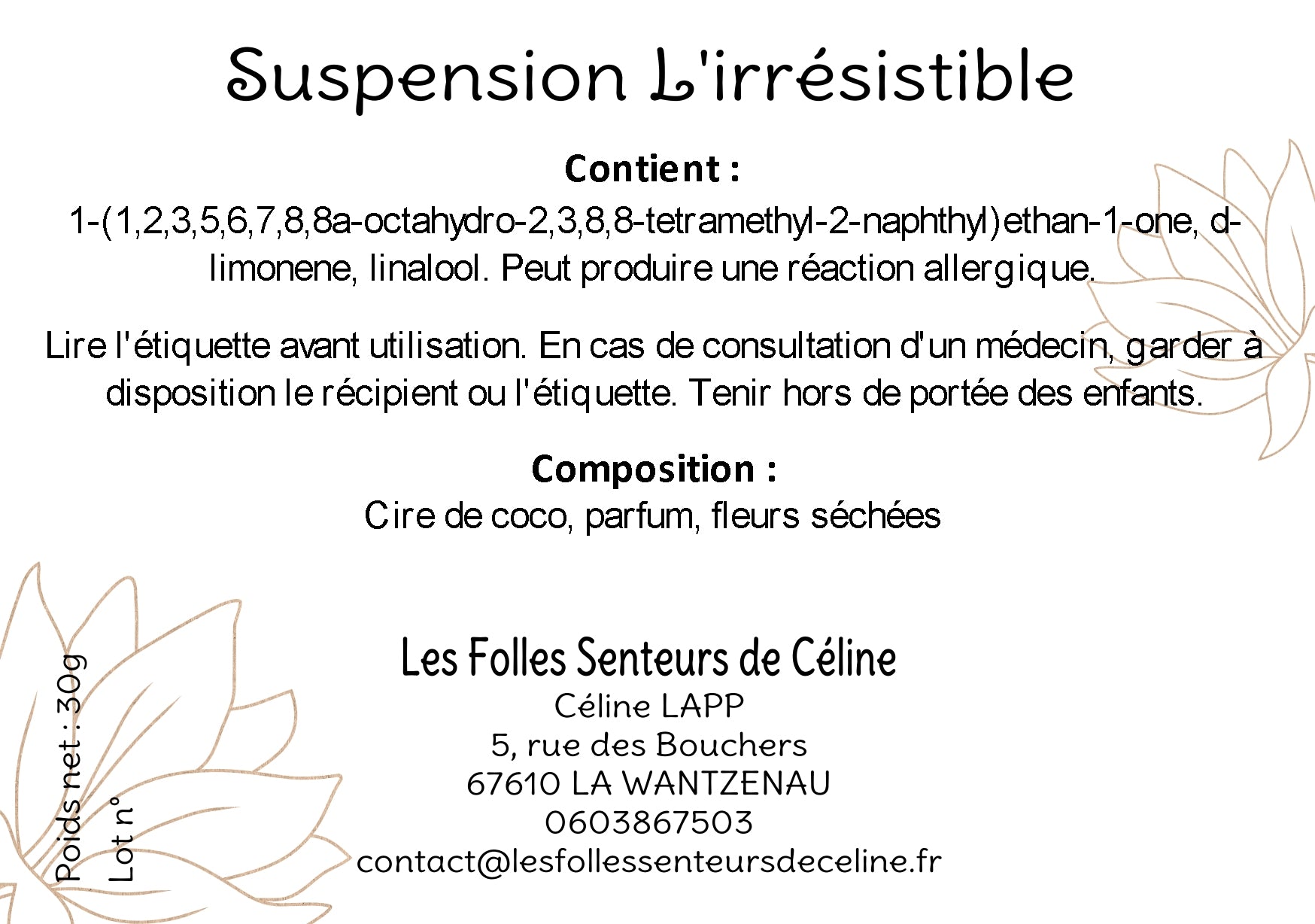 Suspension L'Irrésistible