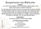 Étiquette CLP suspension La Délicate
